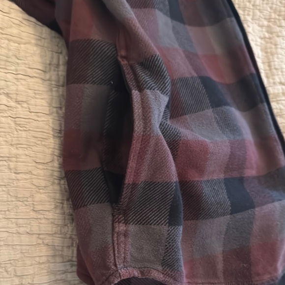 Red and Black Plaid Casual Button Down Shirt - Picture 5 of 6